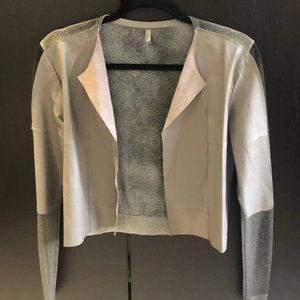 Ladies U Aviu Leather/Knit cardigan